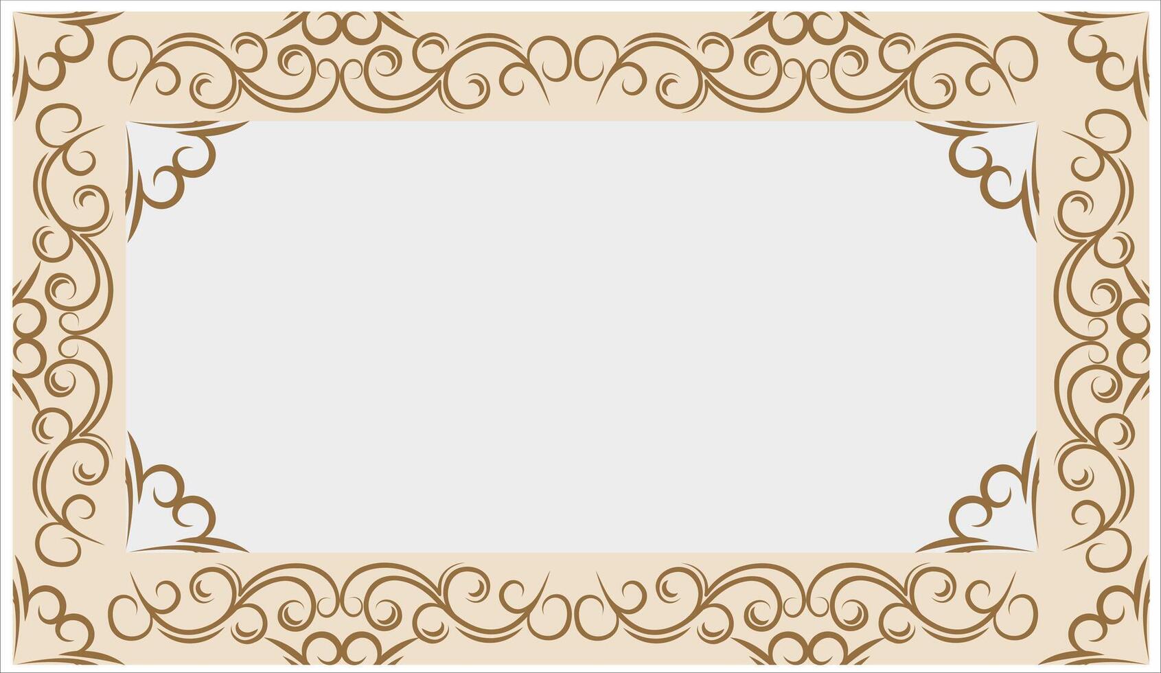 blank background floral frame design vector