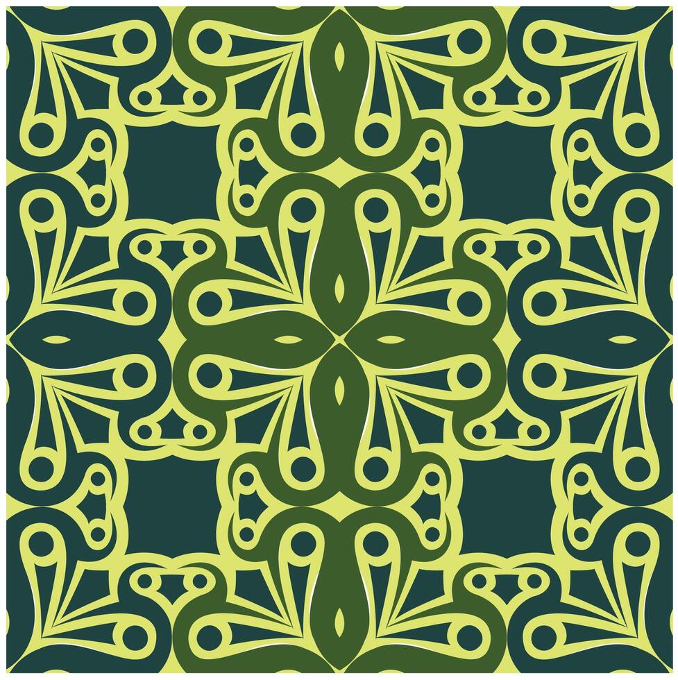 yellow islamic floral background seamless pattern design vector