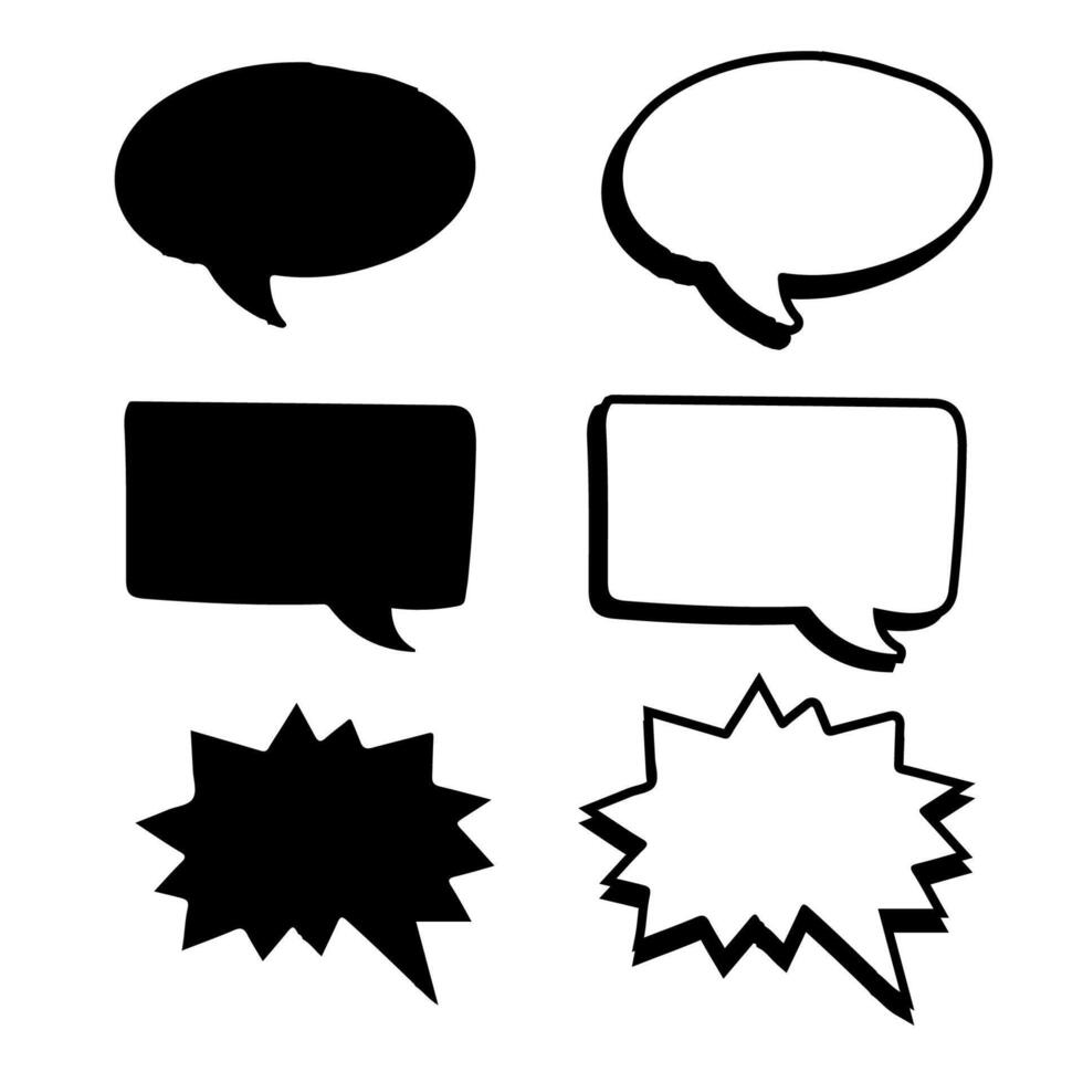 Comic bubble black and white vector