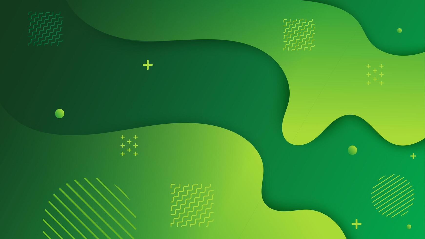 Green Modern Graphic Element with Abstract Geometric Shapes vector