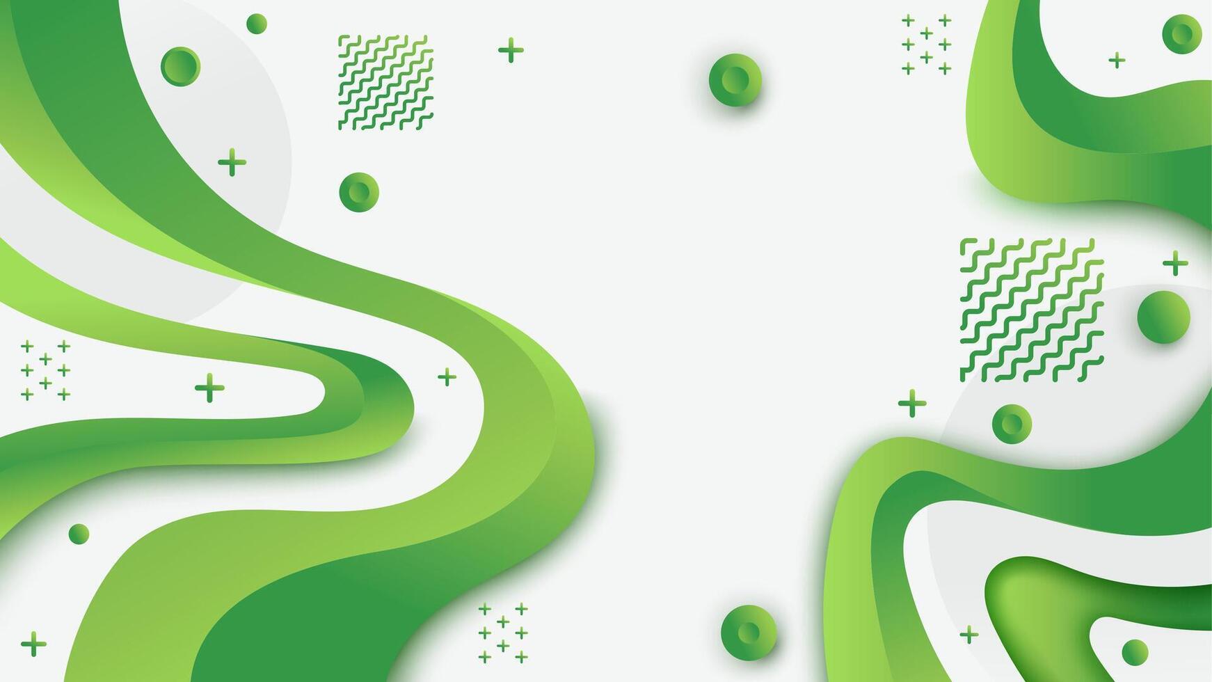 White Green Modern Graphic Element with Abstract Geometric Shapes. Gradient Luxury Background. Design Element For Web Banners, Posters vector