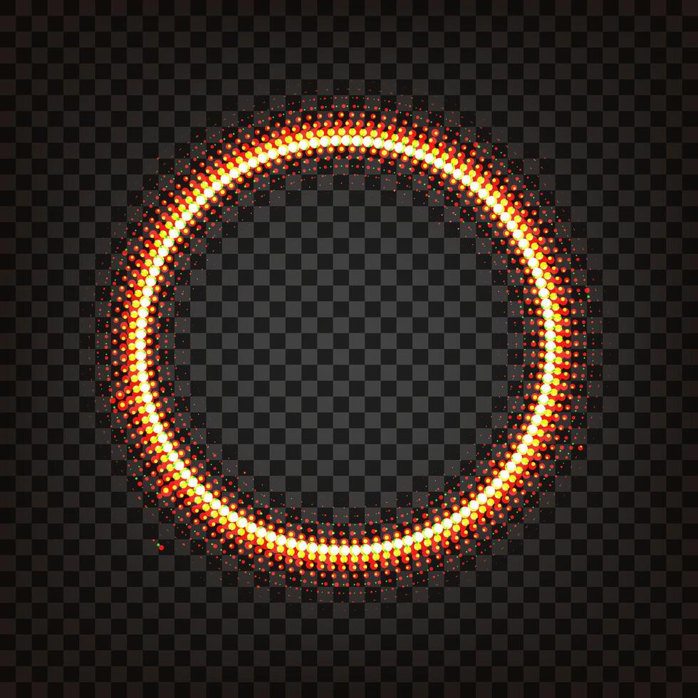 Halftone Luxury Gold Ring of Fire vector