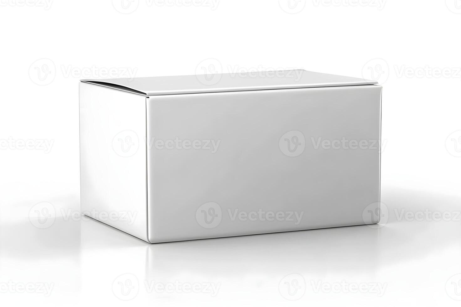 A Blank White Product Packaging Paper Cardboard Box Mockup photo