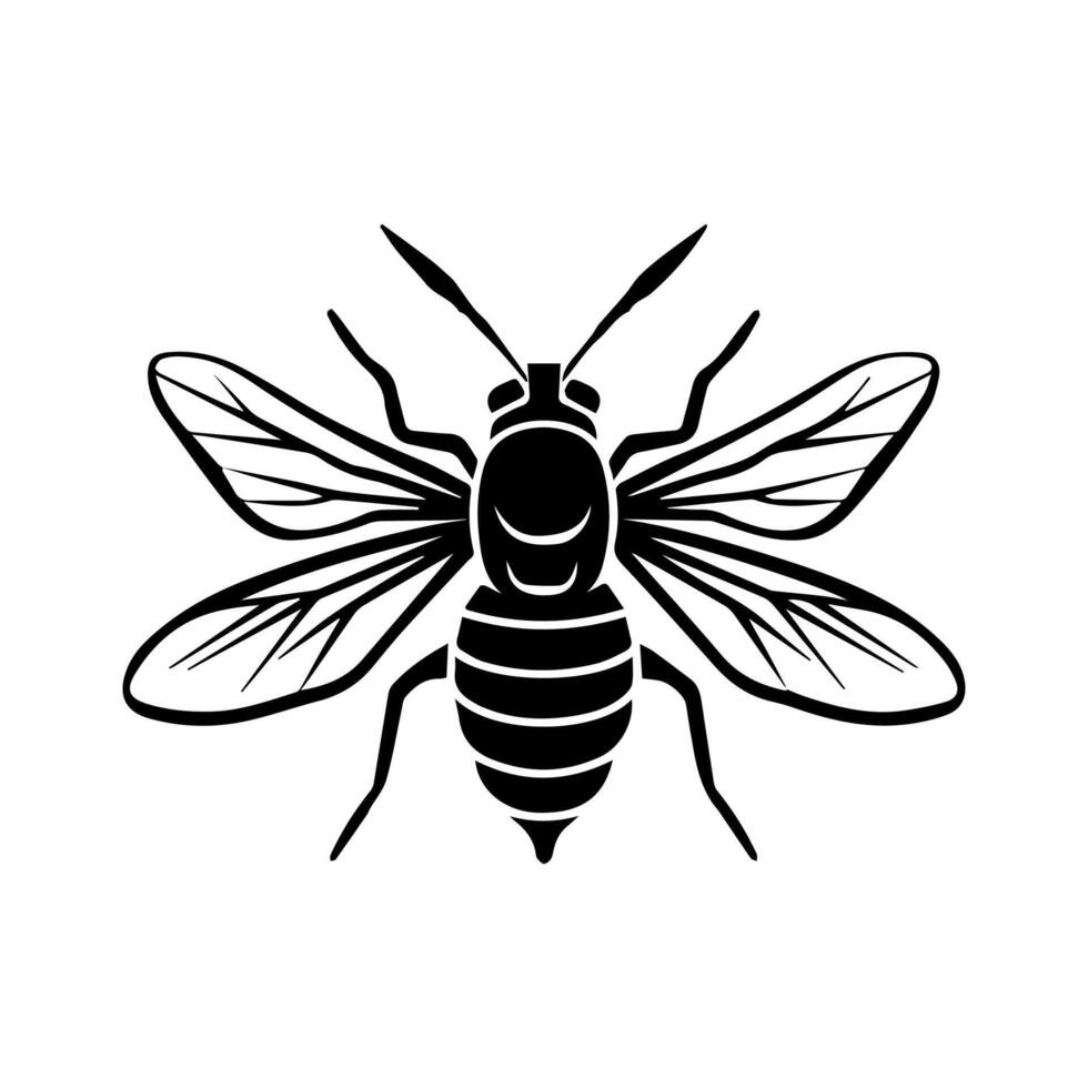 insect icon or modern line symbol. line art and icon design with bold outline. Black and white Pixel Perfect minimalistic symbol isolated white background. Silhouette simple thin sign vector