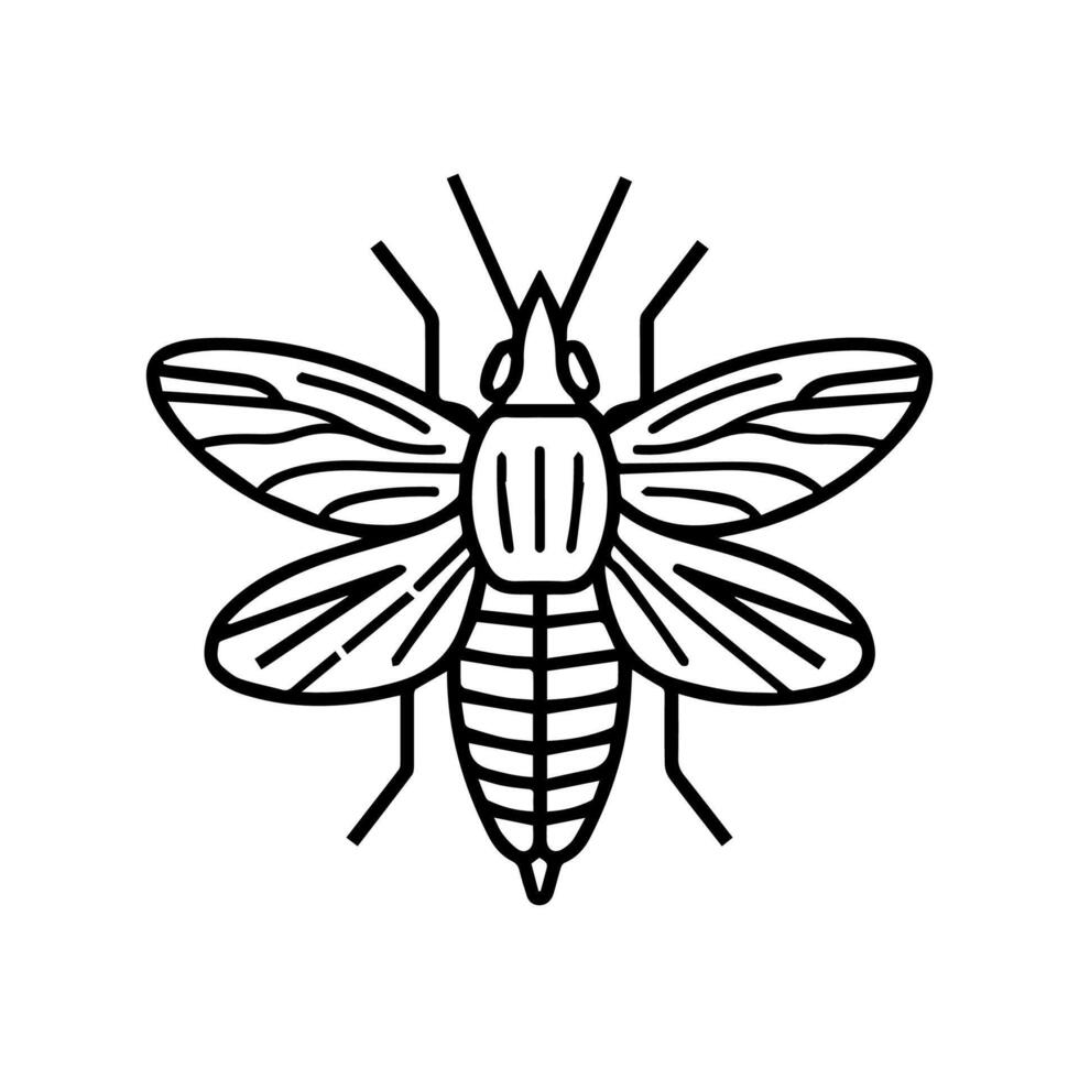 insect icon or modern line symbol. line art and icon design with bold outline. Black and white Pixel Perfect minimalistic symbol isolated white background. Silhouette simple thin sign vector