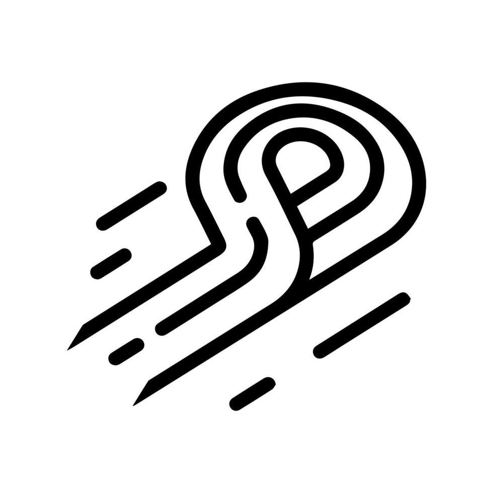 Race Track icon or modern line symbol. line art and icon design with bold outline. Black and white Pixel Perfect minimalistic symbol isolated white background. Silhouette simple thin sign vector
