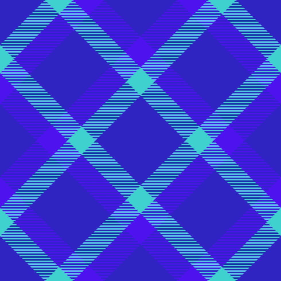 Turkish pattern background, close-up fabric check texture. New york textile tartan seamless plaid in indigo and bright colors. vector