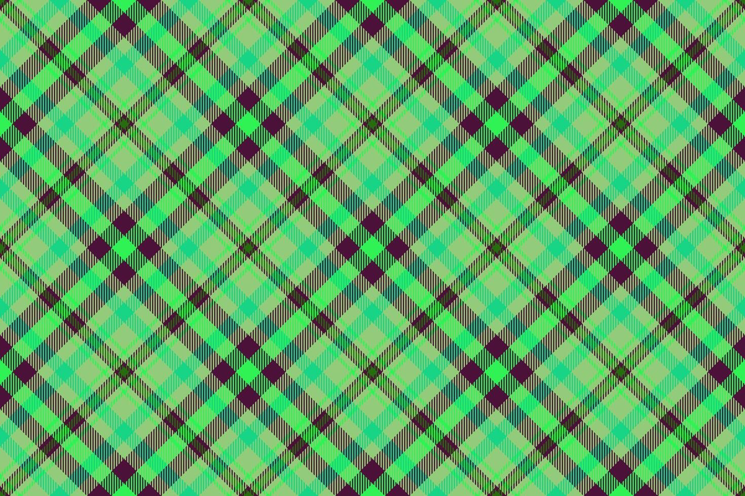Deep tartan fabric plaid, quality check background textile. Old pattern seamless texture in green and dark colors. vector