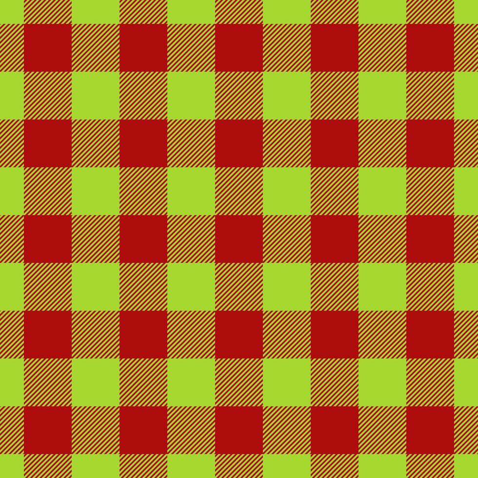 Sixties texture background plaid, woven textile seamless . Cloth pattern check fabric tartan in lime and red colors. vector
