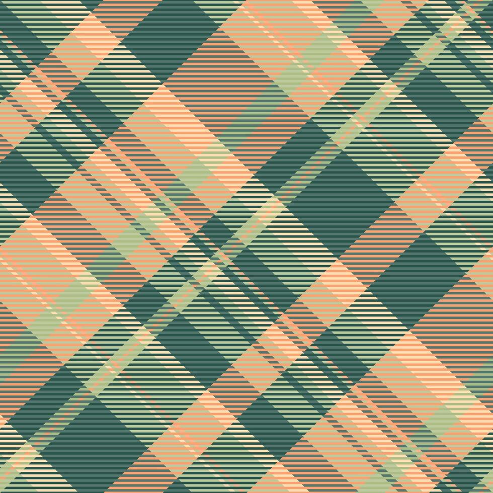 Material background tartan fabric, tribal seamless check. Africa texture plaid textile pattern in pastel and orange colors. vector