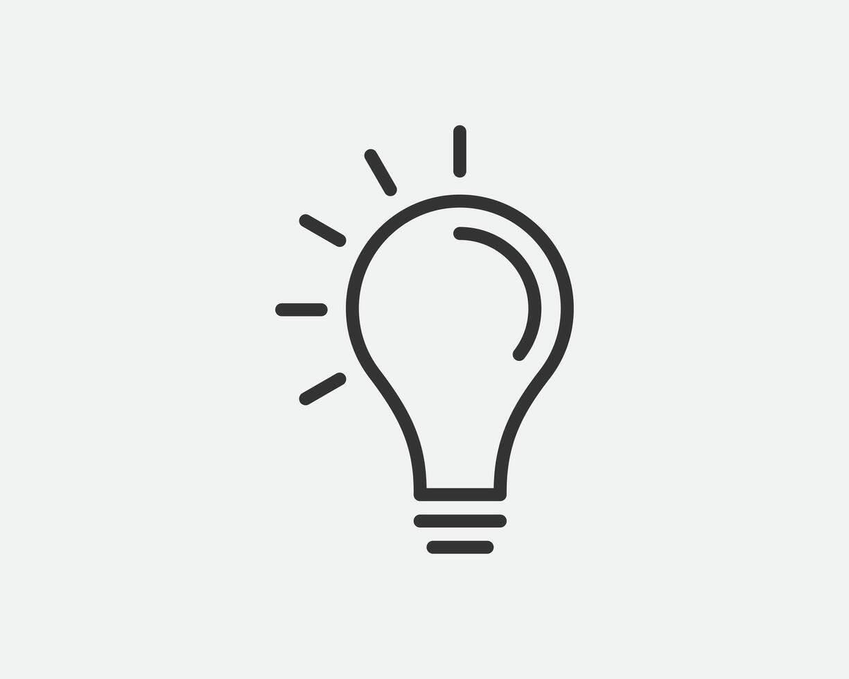 Light dimmer icon line trendy design. Electricity lamp saving energy sign. Black and white flat style. vector