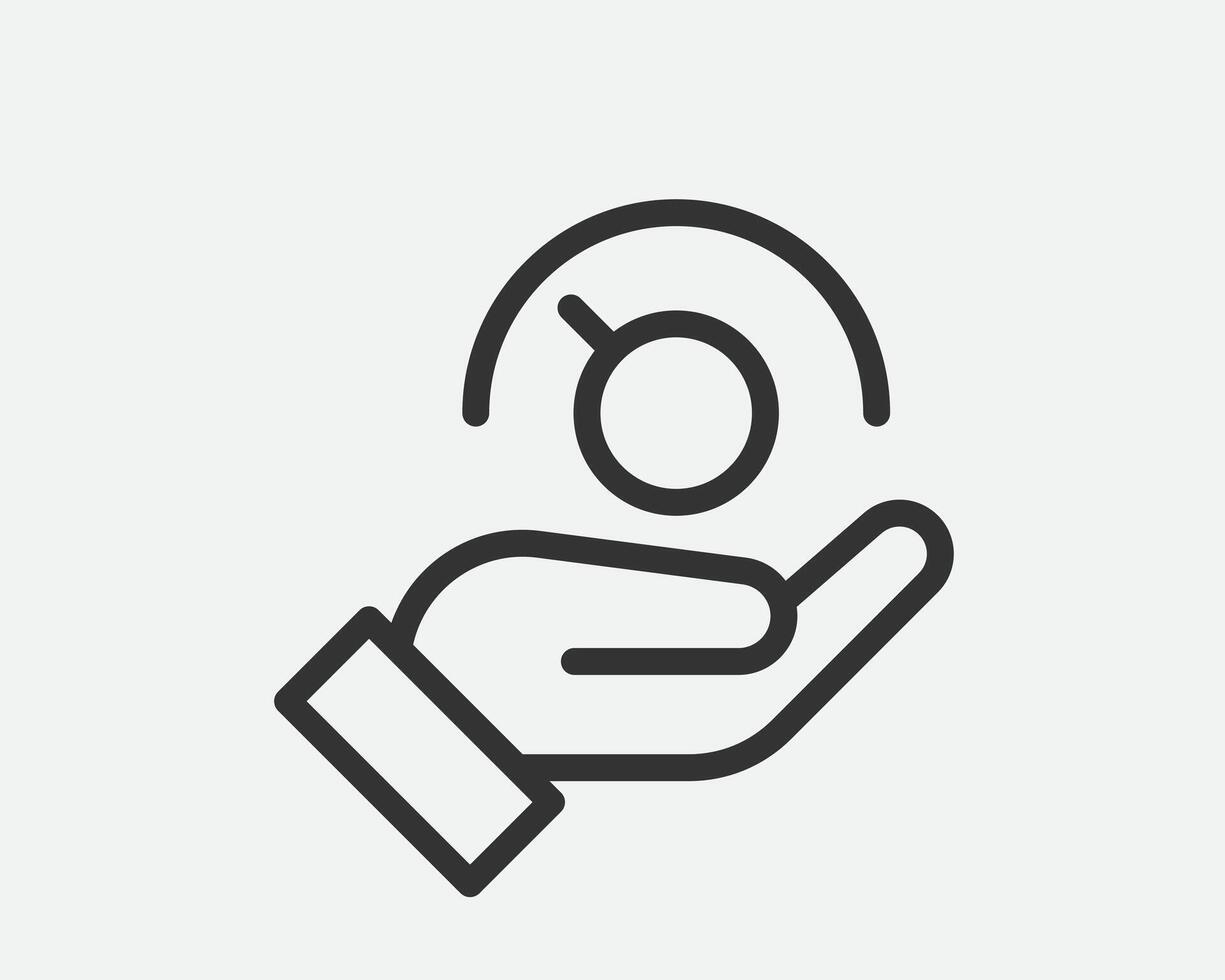 Light dimmer icon line trendy design. Electricity lamp saving energy sign. Black and white flat style. vector