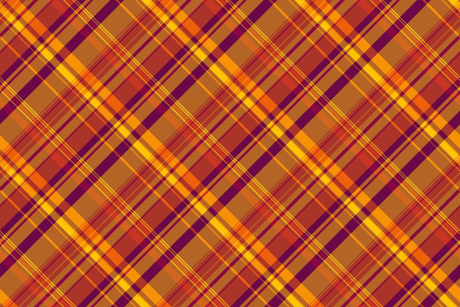 Duvet cover fabric texture check, overlayed background plaid seamless. Daisy tartan textile pattern in red and orange colors. vector