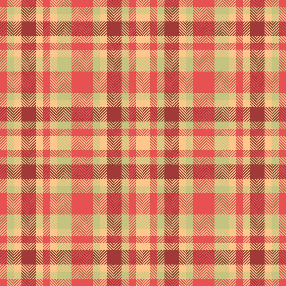 Panjabi textile check seamless, elementary texture fabric. Uniform tartan pattern background plaid in red and orange colors. vector