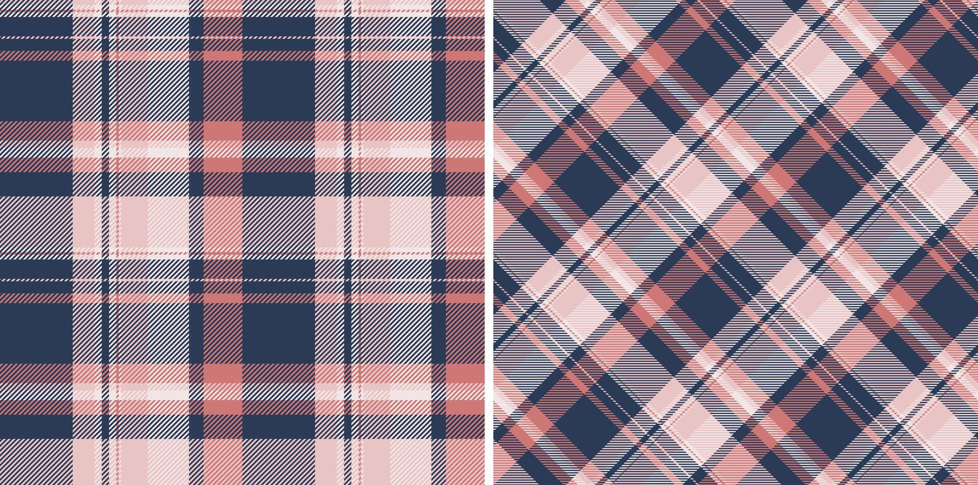 plaid fabric of check tartan background with a textile pattern texture seamless. Set in favorite colors for apartment decor ideas. vector