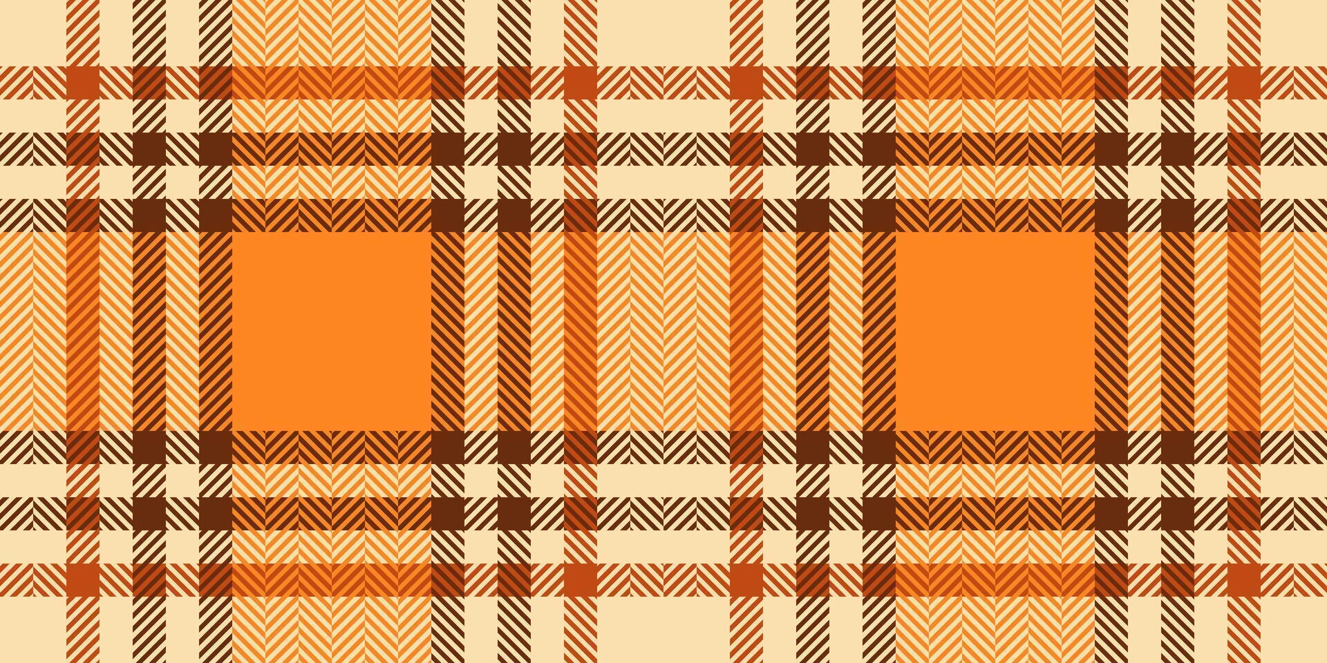Subtle textile plaid background, eps texture pattern check. Herringbone tartan fabric seamless in orange and wheat colors. vector