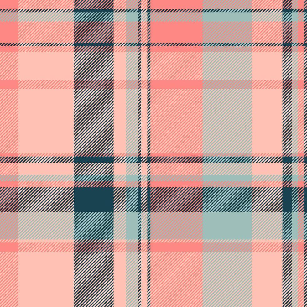 Kitchen tartan check seamless, flowing textile texture. Relief plaid pattern background fabric in light and red colors. vector