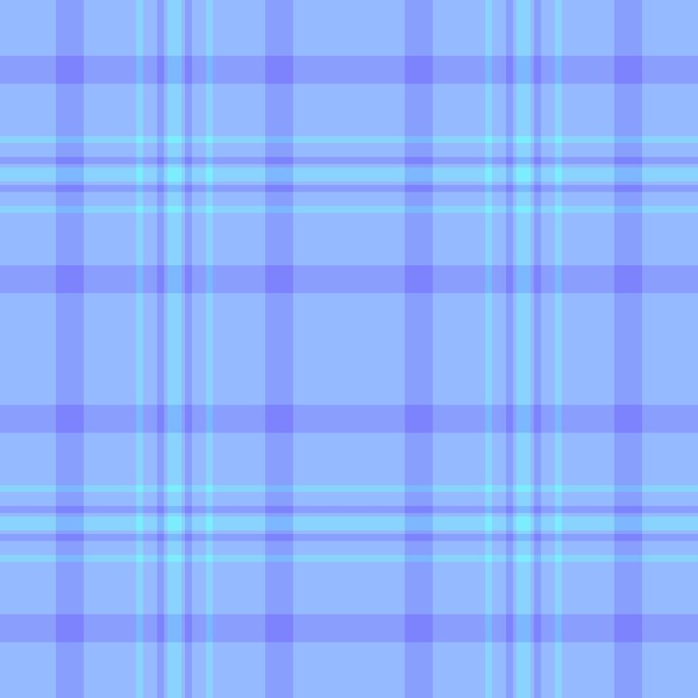 Lovely plaid background, kitchen pattern texture textile. Pure seamless check tartan fabric in blue and cyan colors. vector