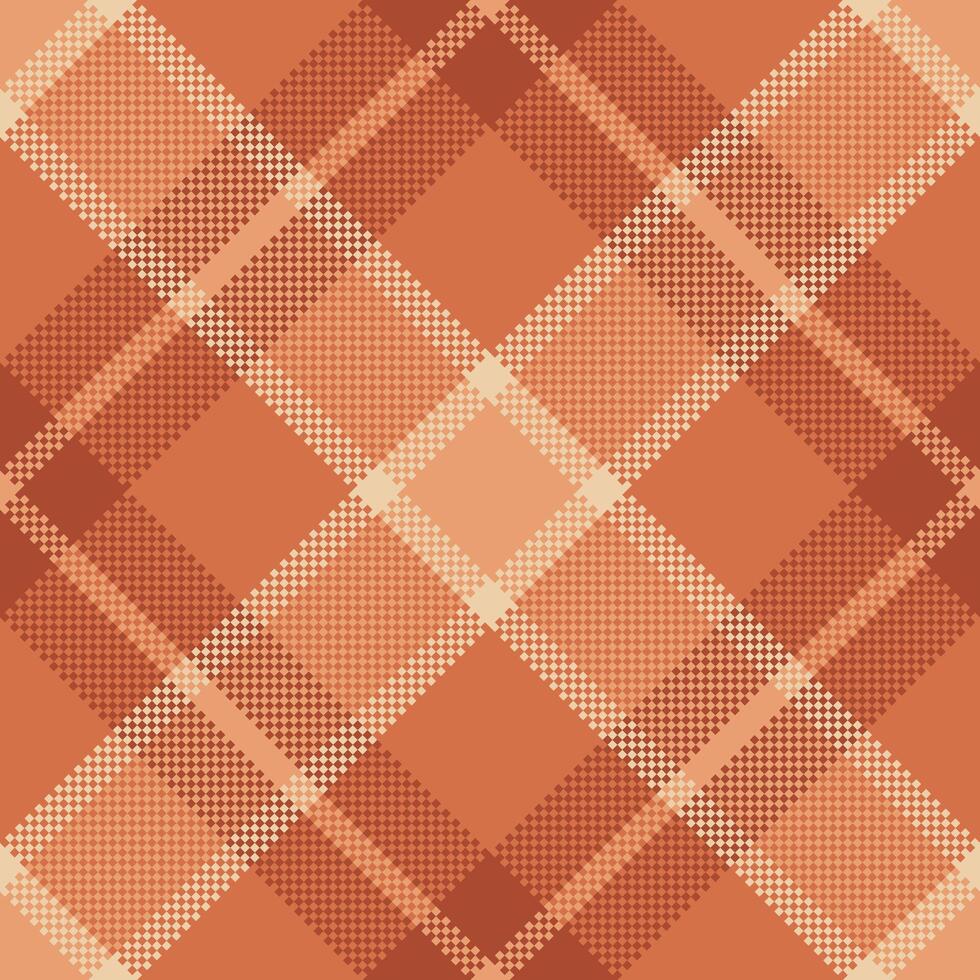Vivid background textile seamless, crease check fabric tartan. Presentation texture pattern plaid in orange and red colors. vector