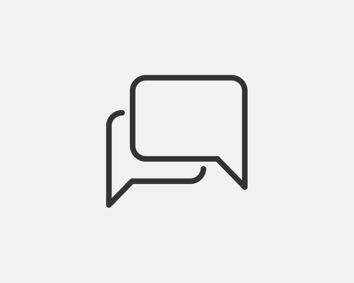 Chat icon design element. Talk bubble speech sign. Dialogue balloon. vector