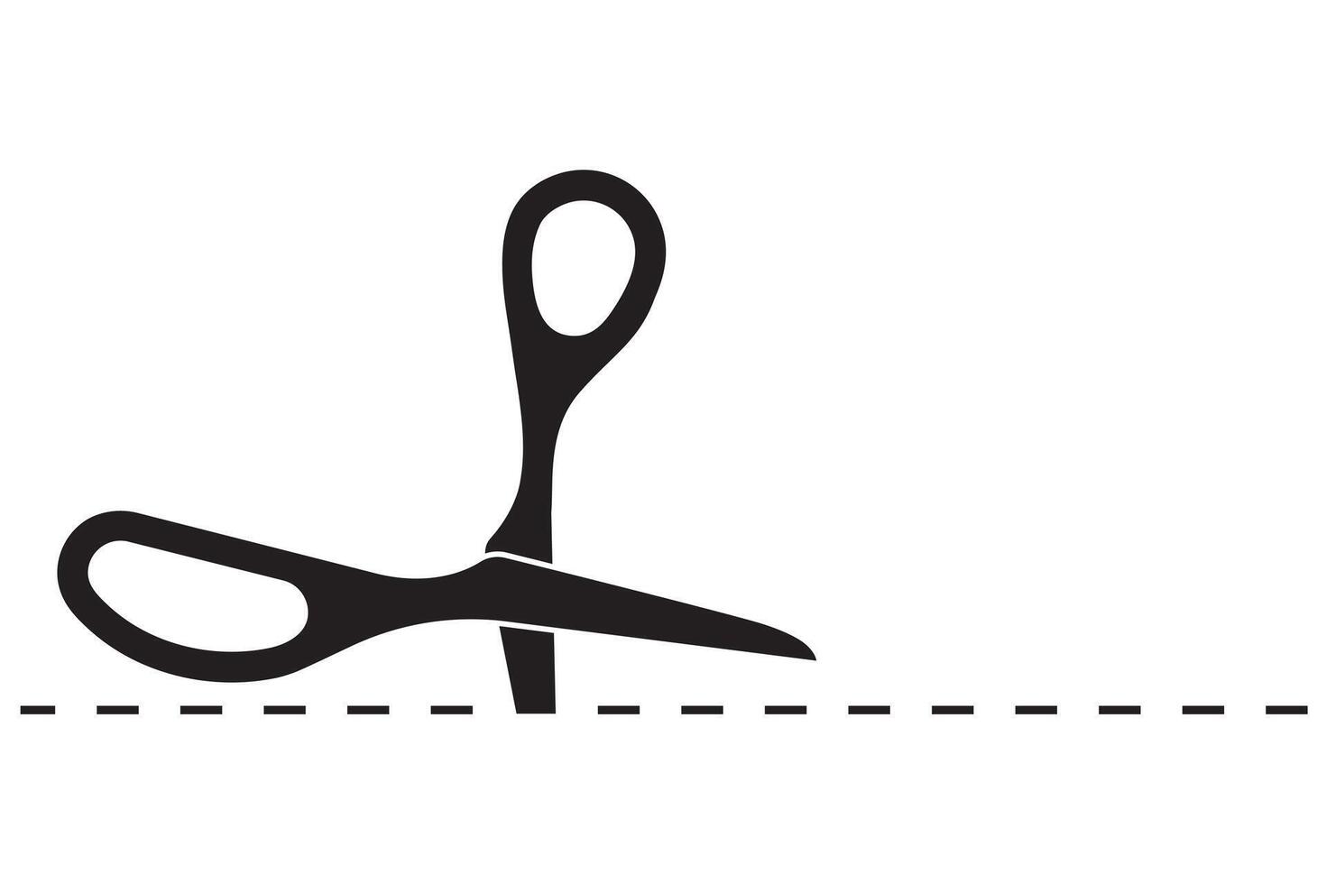 Cutting line by scissors icon. Separation paper sign. Trim coupone symbol. vector