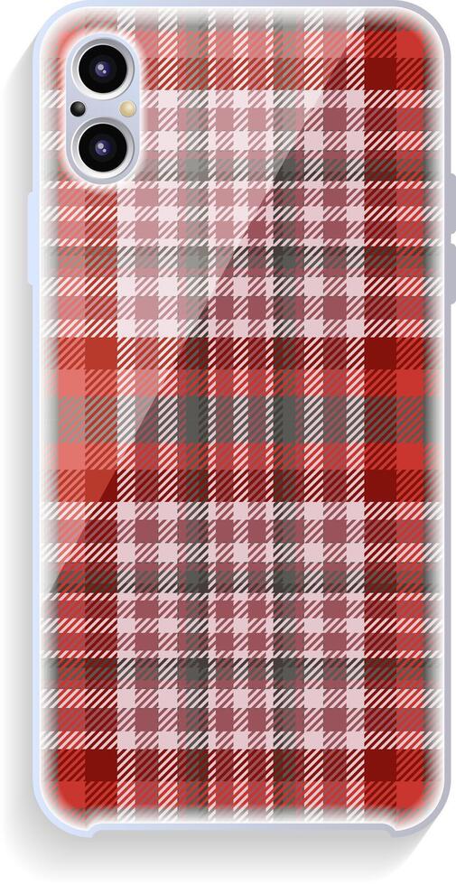 Smartphone cover design mockup. Template geometric pattern for mobile phone back part. Flat design. vector