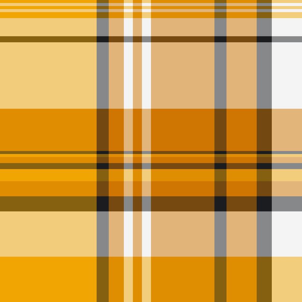Factory check pattern plaid, prints background fabric textile. Basic tartan texture seamless in amber and orange colors. vector