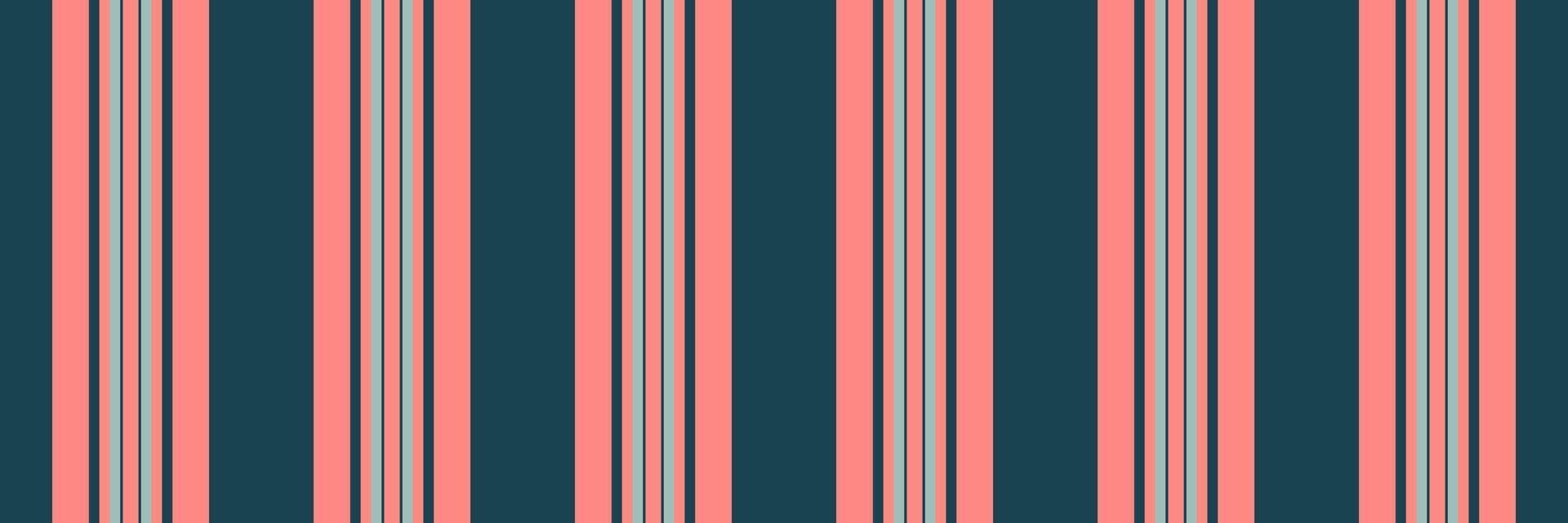 Customized background vertical lines, colourful textile seamless stripe. Fashioned fabric texture pattern in cyan and red colors. vector