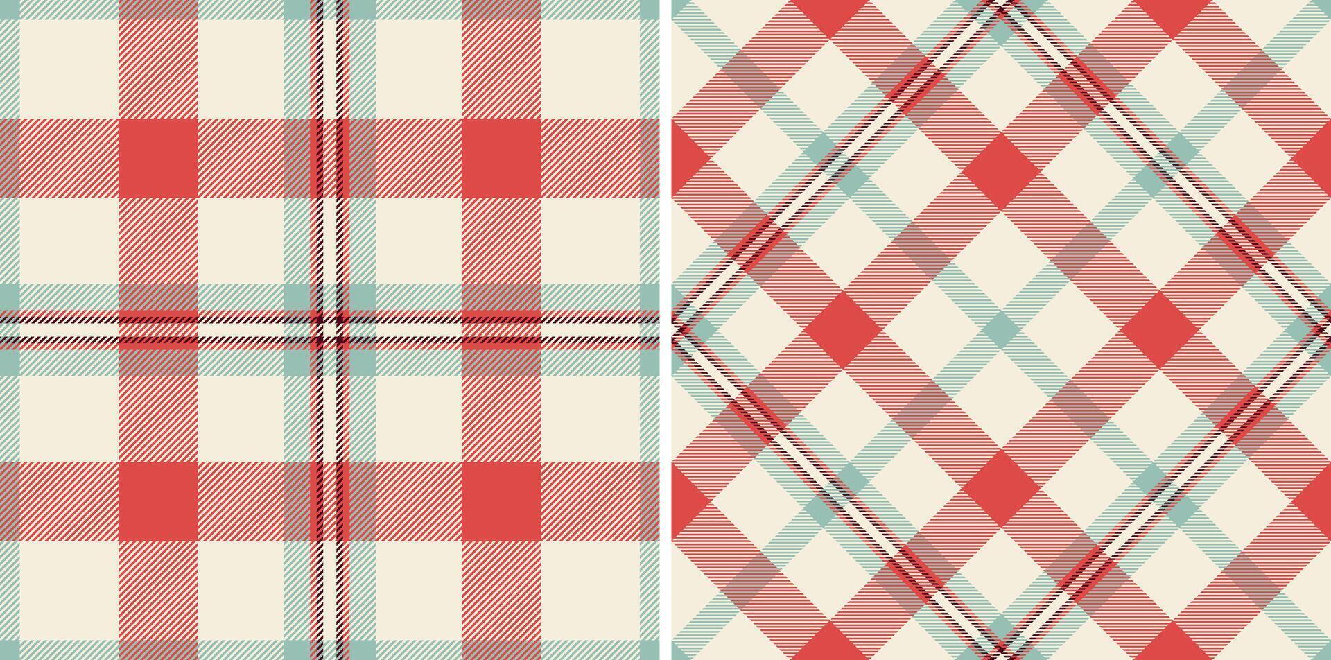 Plaid seamless tartan of background texture fabric with a textile pattern check. Set in christmas colors of book cover design ideas. vector