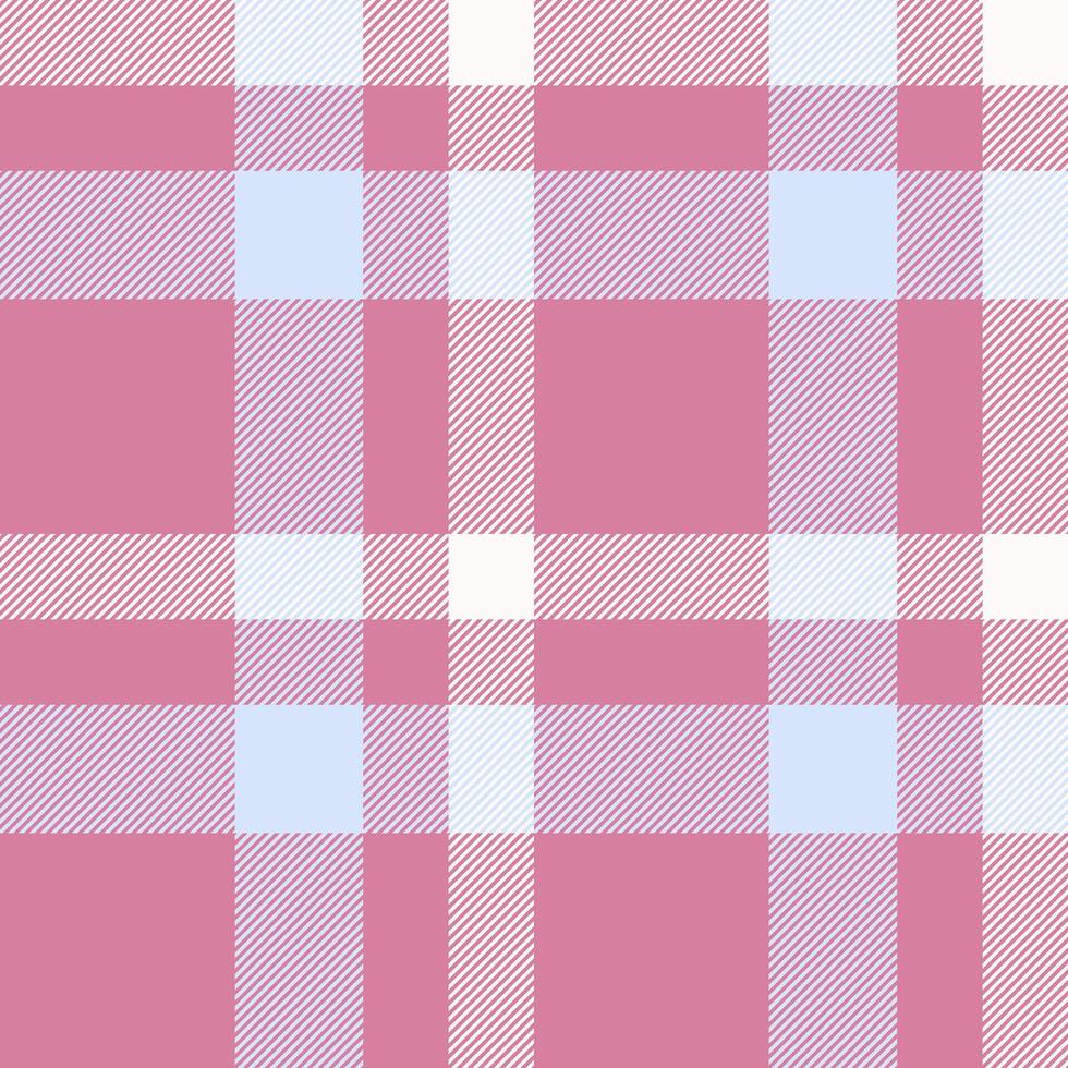 Overlay pattern fabric, micro background check tartan. Majestic textile seamless plaid texture in pink and light colors. vector