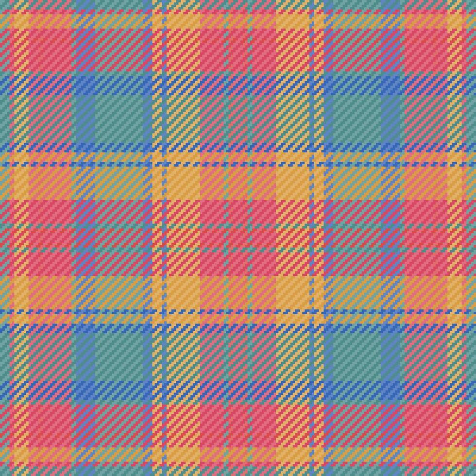 Check fabric seamless of plaid textile tartan with a pattern texture background. vector
