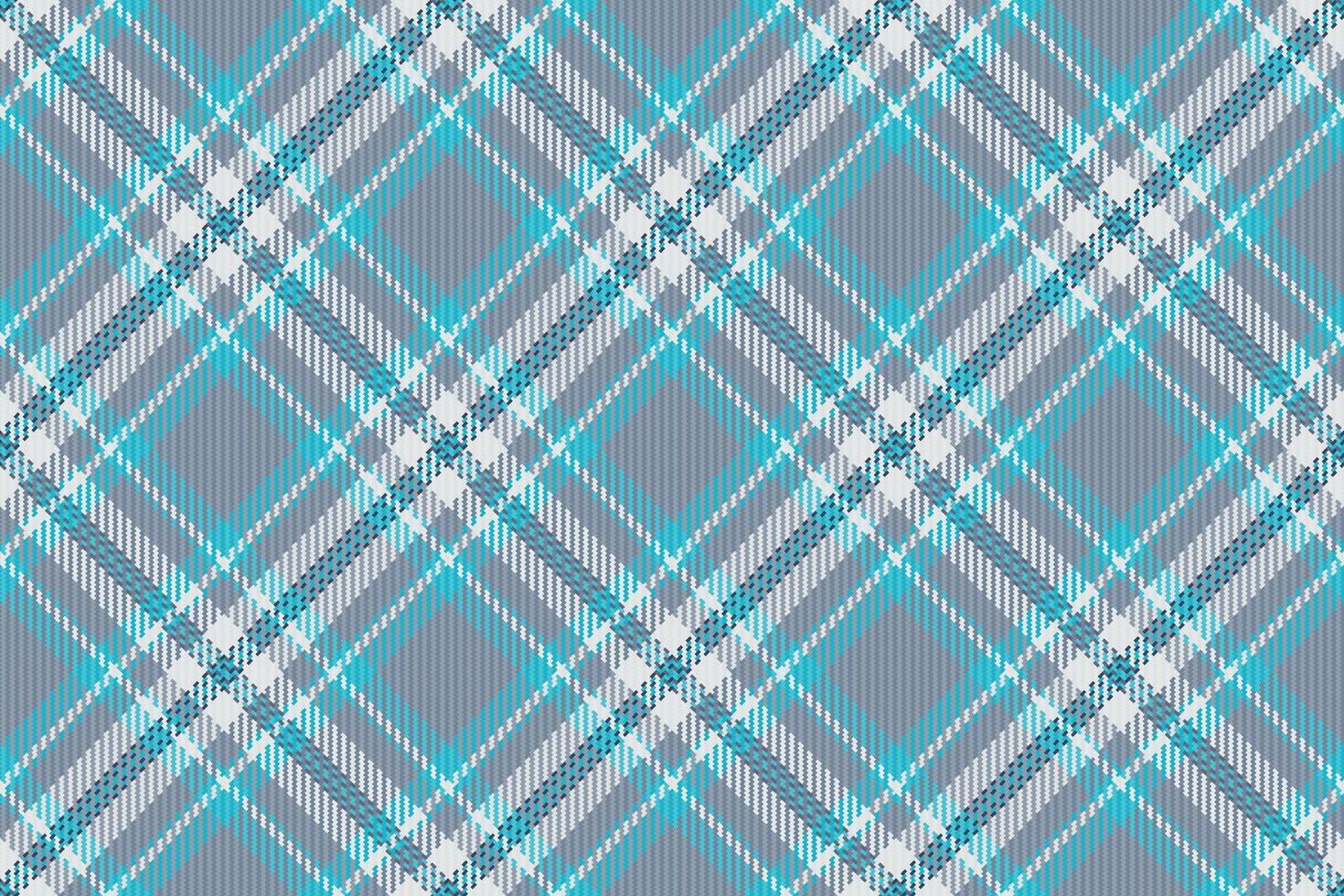 Checkered seamless pattern fabric, style background textile texture. Flooring plaid check tartan in cyan and pastel colors. vector