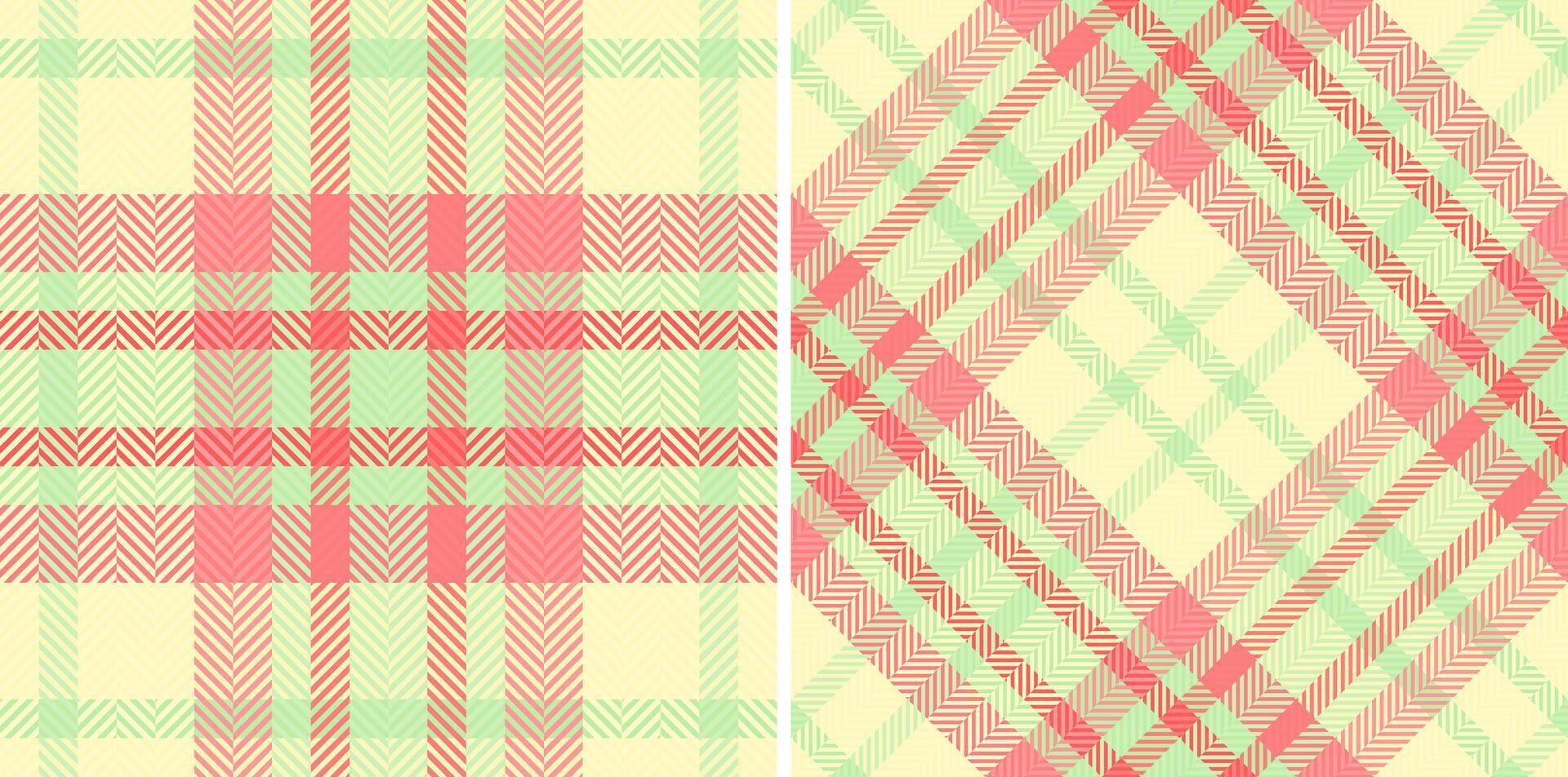 Plaid tartan of texture pattern seamless with a background check fabric textile. Set in spring colors for fashion trends for every season and holiday. vector