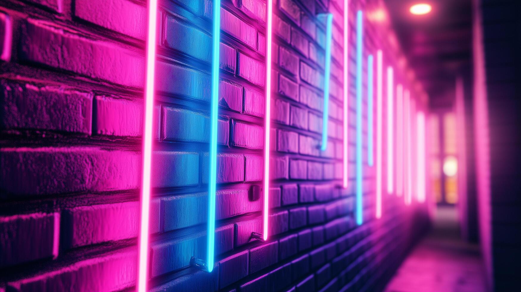 Realistic neon lights hd background photo