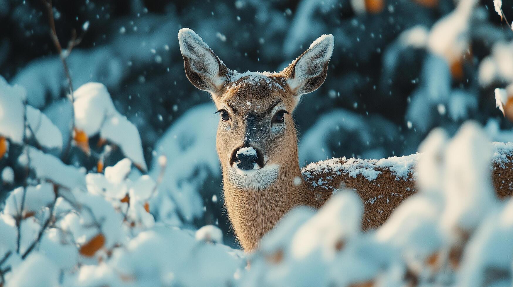 View of an animal during winter photography photo