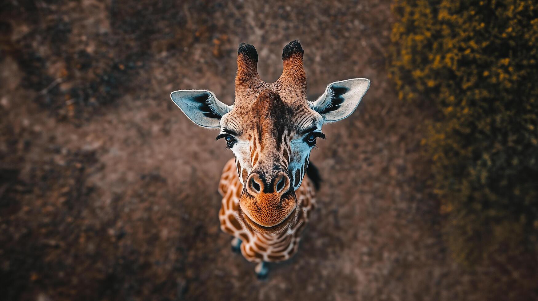 High angle view of an animal giraffe wildlife photos