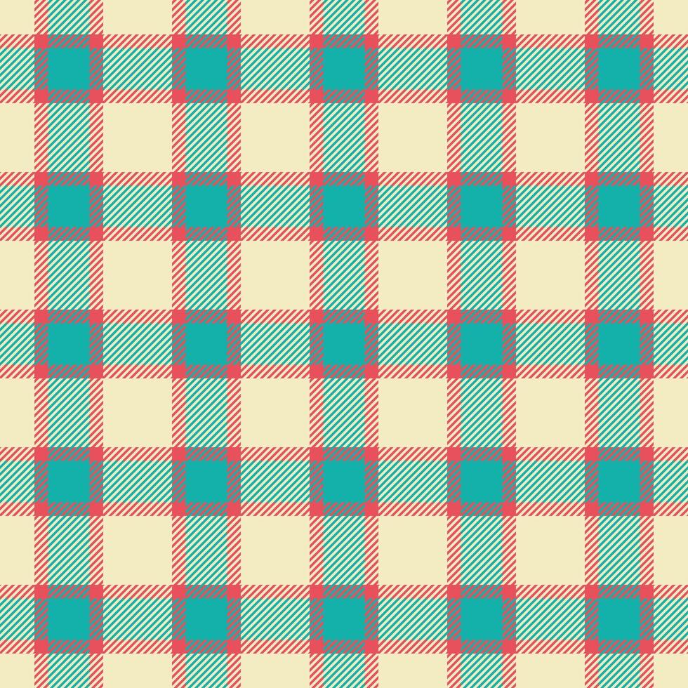 Knot seamless background textile, straight fabric tartan. Silk plaid check texture pattern in light and teal colors. vector