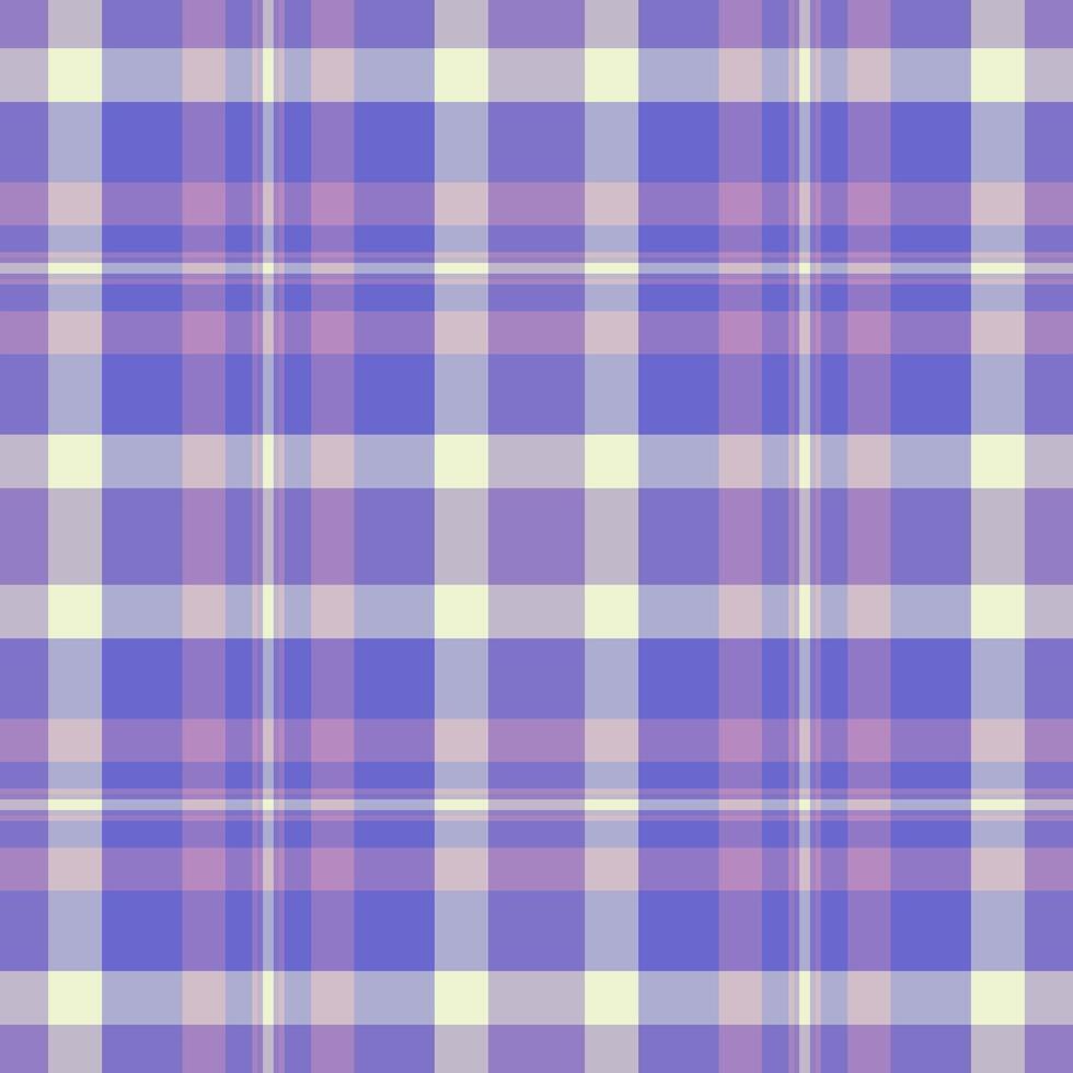 Elegant background plaid check, realistic textile pattern tartan. Tweed texture seamless fabric in indigo and light colors. vector