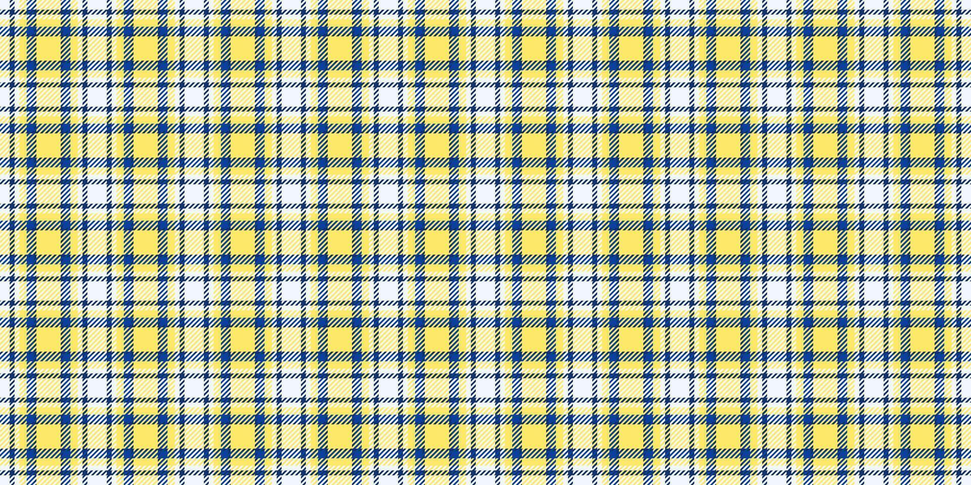 Figure texture plaid, 70s background seamless textile. Dining pattern tartan fabric check in blue and yellow colors. vector