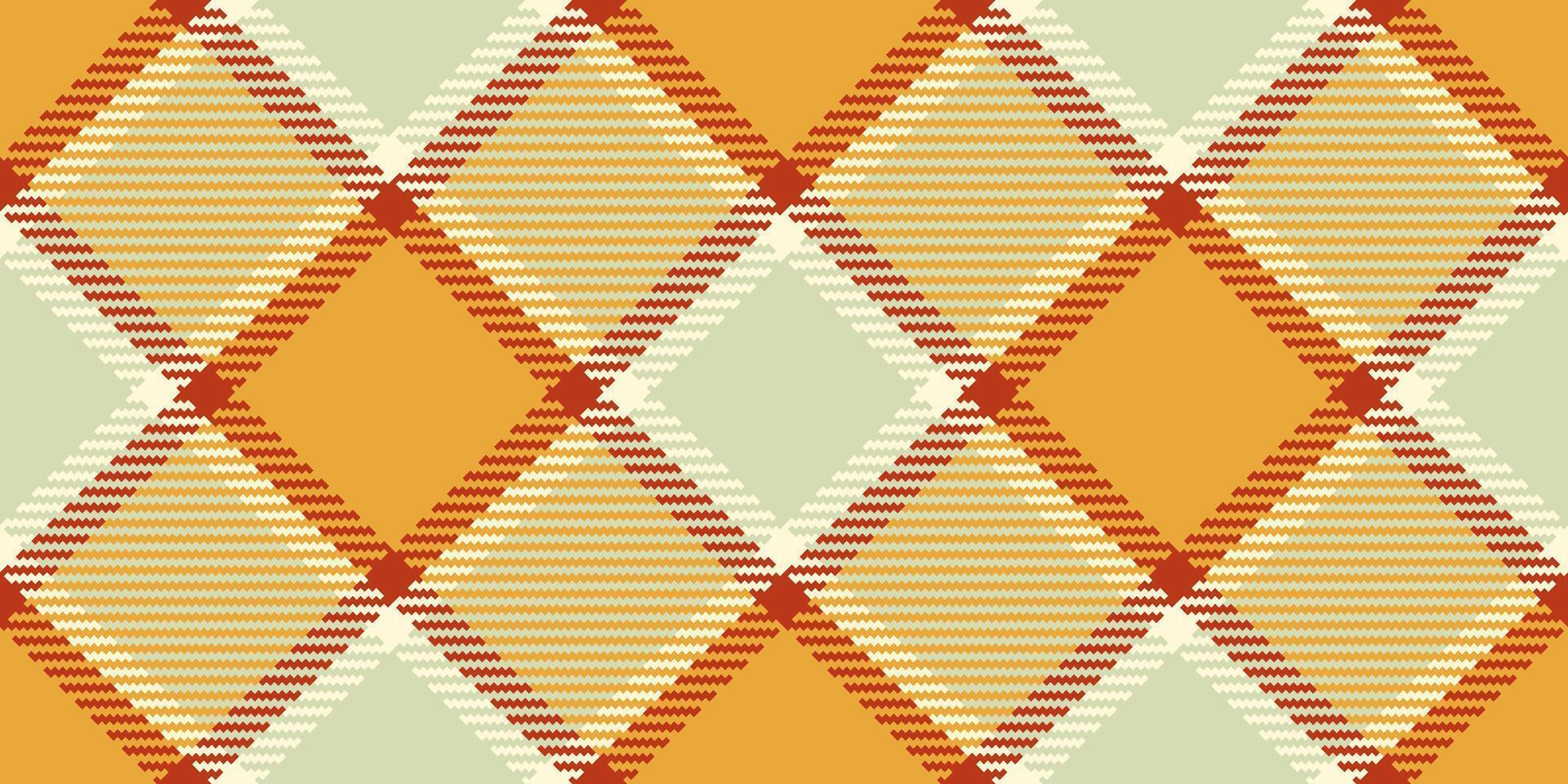 Cotton background seamless fabric, pano tartan textile. Countryside check pattern plaid texture in amber and light colors. vector