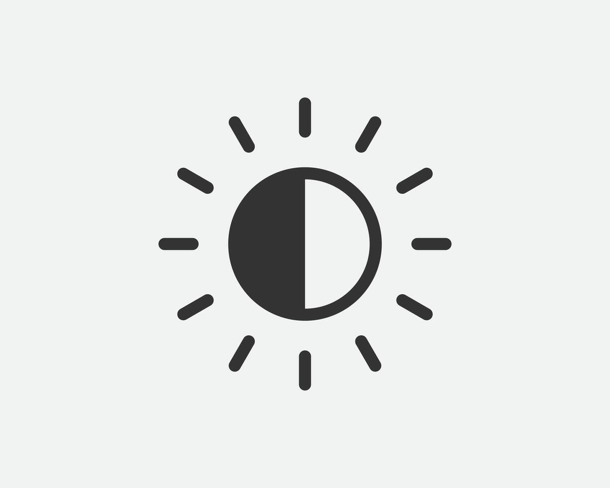 Light dimmer icon line trendy design. Electricity lamp saving energy sign. Black and white flat style. vector