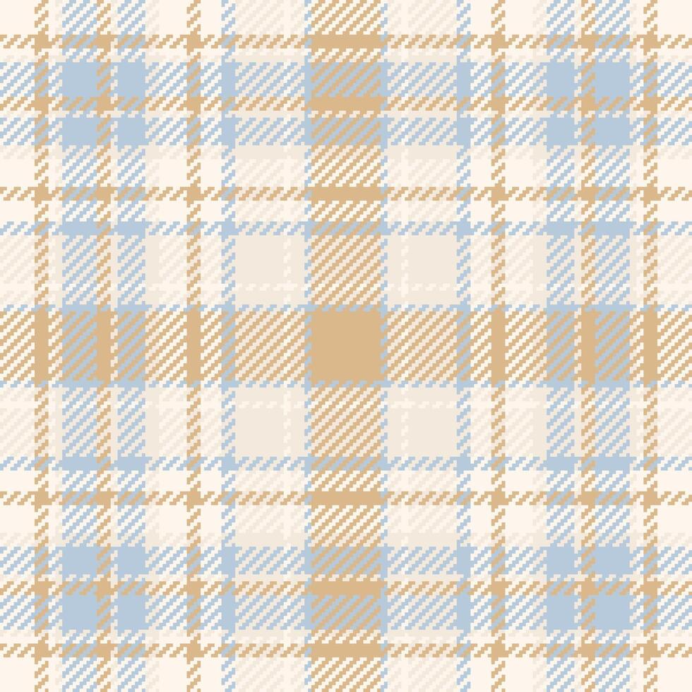 Picnic blanket textile plaid background, handsome check tartan seamless. Festival fabric texture pattern in light and sea shell colors. vector
