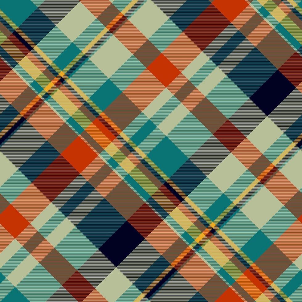 Textile pattern check of texture fabric with a seamless plaid background tartan. vector