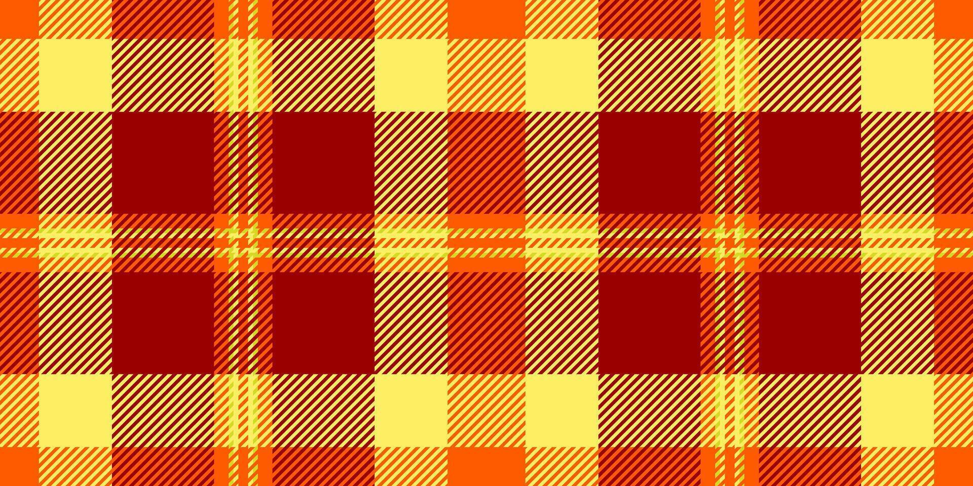 Multi textile fabric background, kitchen seamless check pattern. Graceful texture tartan plaid in red and yellow colors. vector