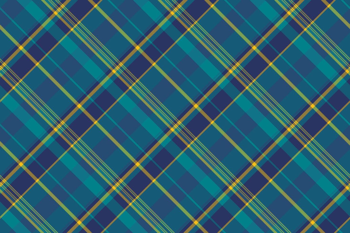 Deco seamless textile, short plaid pattern background. Floor fabric tartan check texture in cyan and green colors. vector