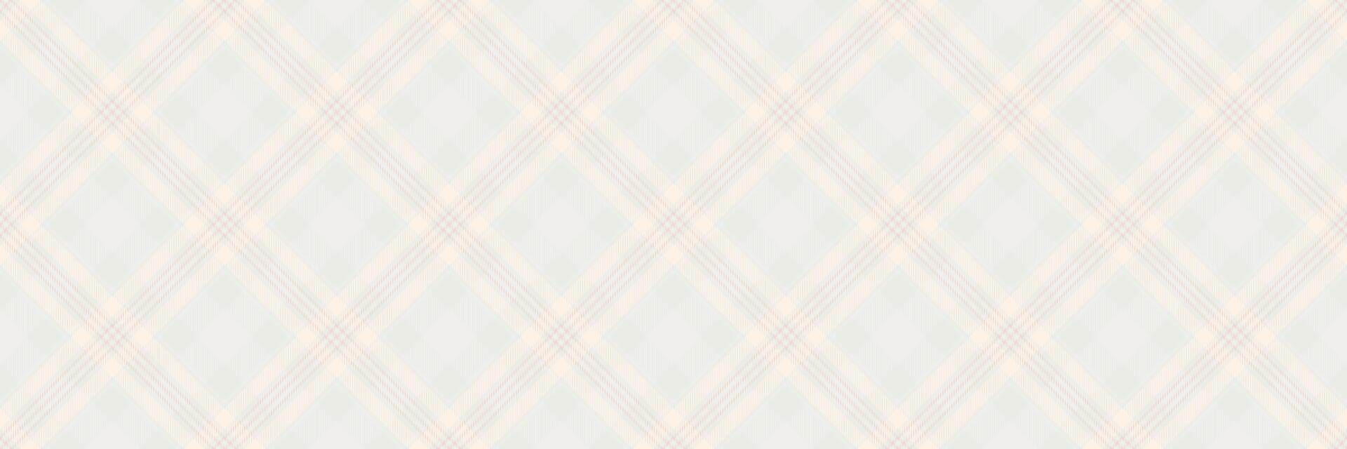 Filigree background pattern check, small fabric seamless texture. Newborn plaid tartan textile in white and old lace colors. vector
