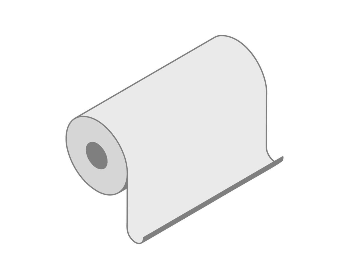 Textile roll icon. Paper tube illustration design for kitchen cleaning towel, carpet, scroll whatman, fabric. vector