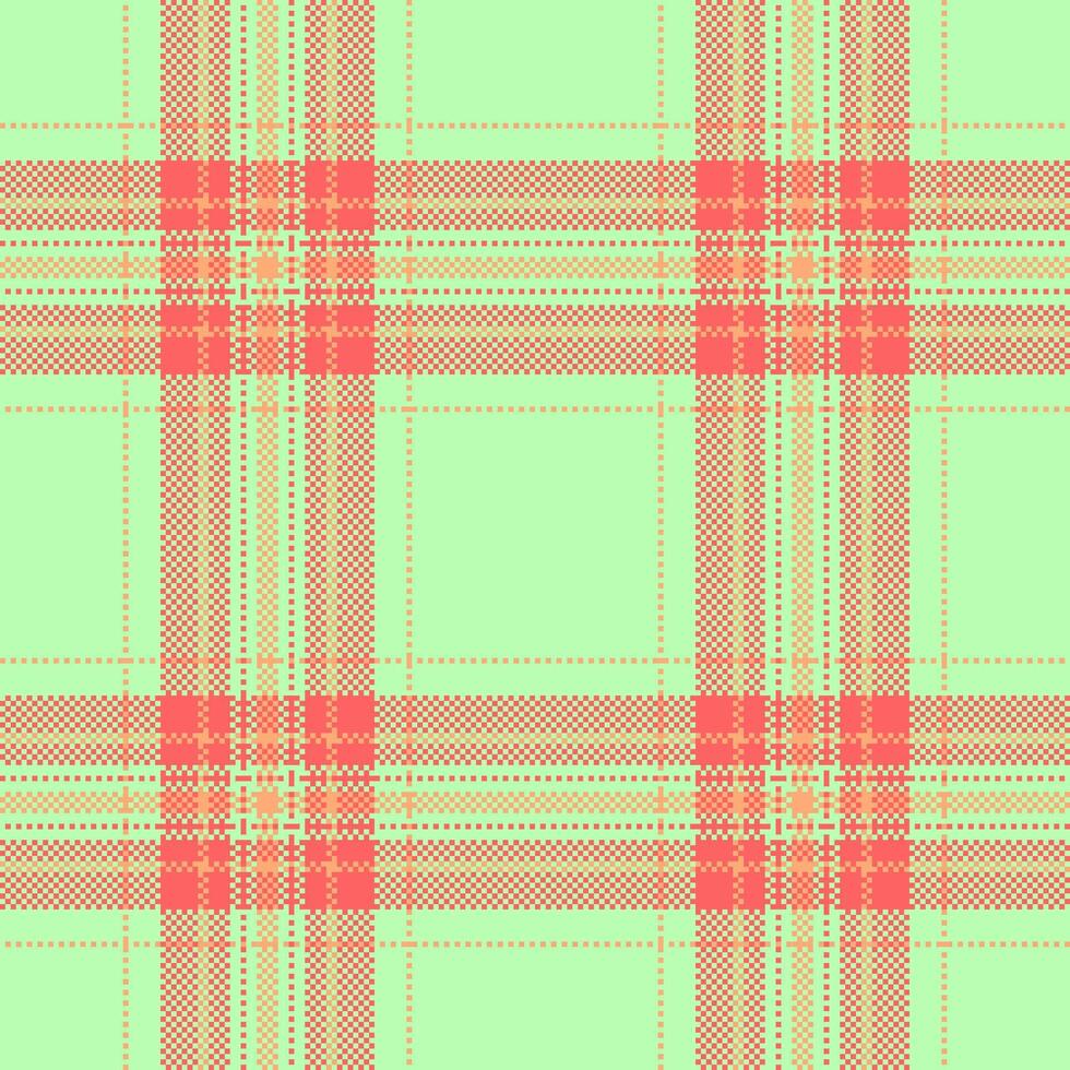 Perfection tartan background texture, picnic blanket fabric seamless. Calm plaid textile check pattern in light and red colors. vector