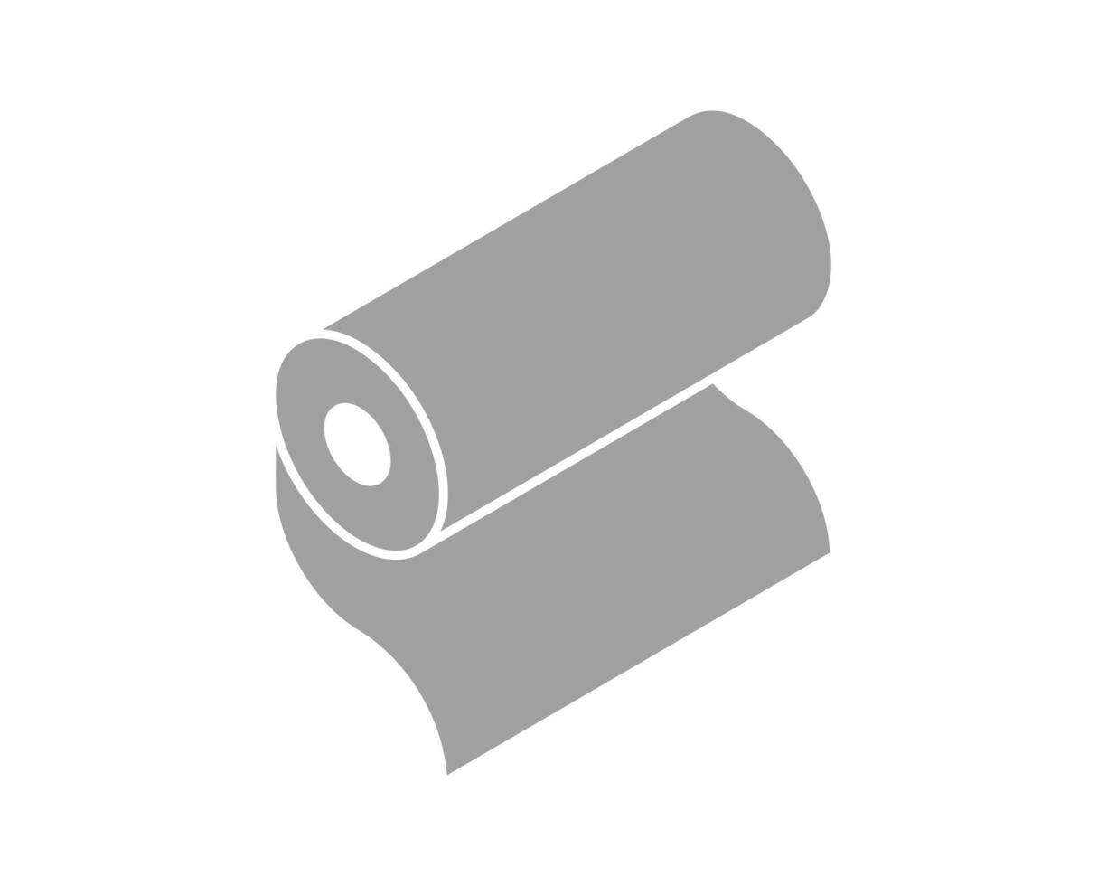 Textile roll icon. Paper tube illustration design for kitchen cleaning towel, carpet, scroll whatman, fabric. vector