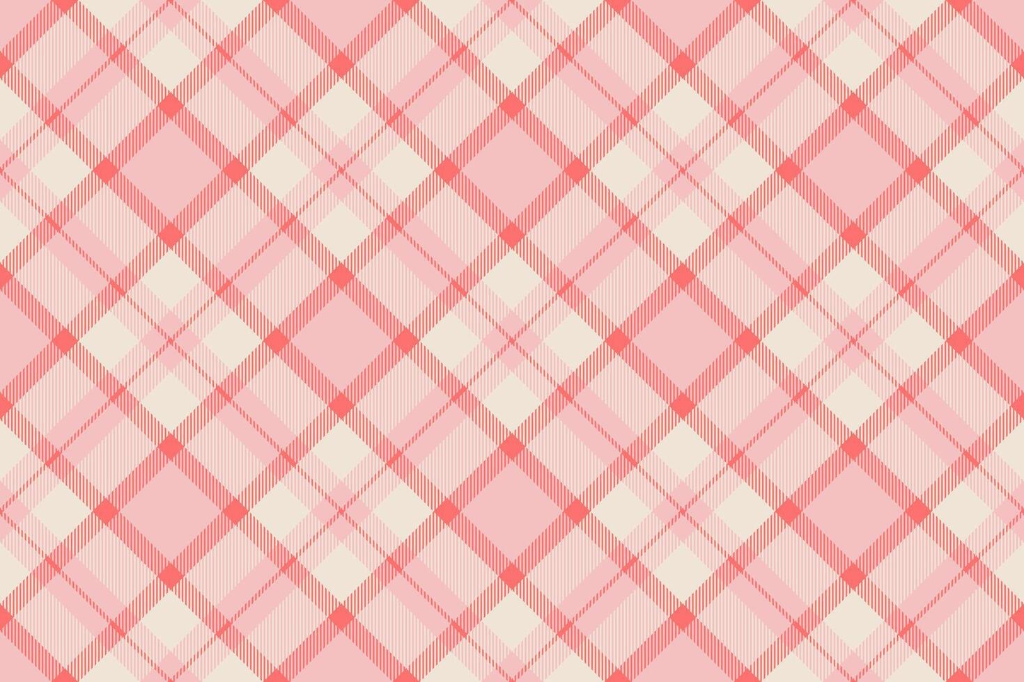 Stationary pattern tartan check, cover seamless plaid . Full fabric texture textile background in light and red colors. vector